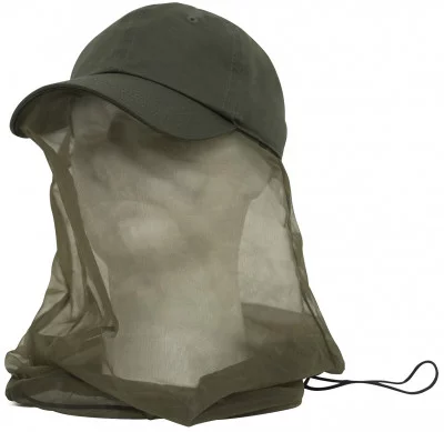 Бейсболка оливковая с москитной сеткой Rothco Cap With Mosquito Net Olive Drab 3649, фото