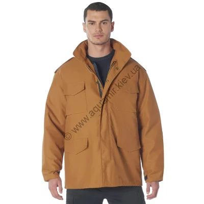 Полевая куртка с утепляющей подстежкой светло-горчичная Rothco M-65 Field Jacket Work Brown 84405, фото