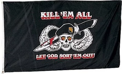 Флаг Специальных Сил Армии США Rothco Special Forces Kill 'Em All Flag (90 x 150 см) 1481, фото