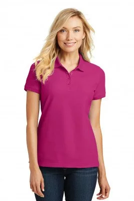 Футболка поло женская розовая Port Authority Ladies Core Classic Pique Polo Pink Azalea, фото