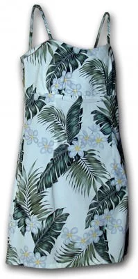 Гавайский сарафан на тонких бретельках Pacific Legend Short Spaghetti Dress - 306-3319 Cream, фото