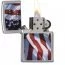 Зажигалка с американским флагом Zippo American Flag Lighters Brushed Chrome Made in USA - Купить американскую зажигалку Zippo American Flag Lighters Brushed Chrome Made in USA