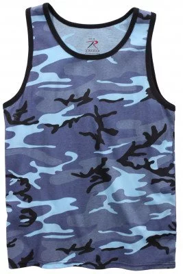 Майка городской голубой камуфляж Rothco Military Tank Top Sky Blue Camo 67705, фото