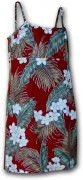 Pacific Legend Short Spaghetti Dress - 306-3319 Maroon
