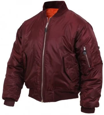 Бордовая лётная куртка бомбер бордовая Rothco MA-1 Flight Jacket Maroon 7327, фото
