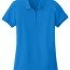 Футболка поло женская голубая Port Authority Ladies Core Classic Pique Polo Coastal Blue - Класcическая женская футболка поло Port Authority Ladies Core Classic Pique Polo Coastal Blue