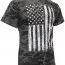Футболка черный камуфляж с белым флагом США Rothco Camo US Flag T-Shirt Black Camo 10546 - Футболка черный камуфляж с белым флагом США Rothco Camo US Flag T-Shirt Black Camo 10546