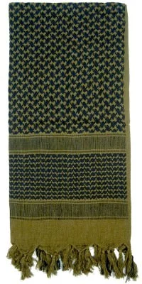 Оливковая арафатка (шемаг) с черным рисунком Rothco Shemagh Tactical Desert Scarf Olive/Black 8537, фото
