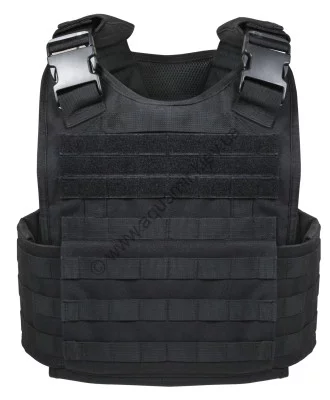 Черный тактический бронепанельный носитель (плитконос) Rothco MOLLE Modular Operator Plate Carrier Vest Black 8922, фото