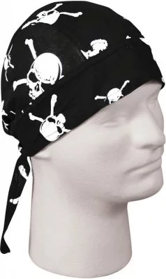 Бандана с завязками Rothco Skull & Crossbones Headwrap 5134, фото