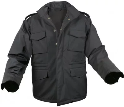 Куртка софтшел полевая черная Rothco Soft Shell Tactical M-65 Jacket Black 5247, фото