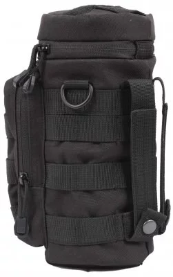 Тактический черный подсумок-чехол молле для бутылки MOLLE Water Pouch Black 2679, фото