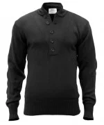 Rothco 5-Button Acrylic Sweater Black 6368