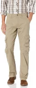 Wrangler Authentics Premium Relaxed Straight Twill Cargo Pant British Khaki ZM6BLBH