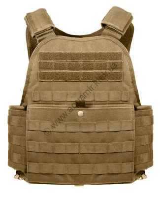 Бронепанельный носитель (плитконос) койотовый Rothco MOLLE Modular Plate Carrier Vest Coyote Brown 8923, фото