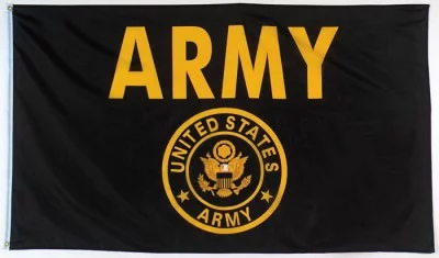 Флаг Армии США с желтой эмблемой Rothco Black & Gold Army Flag (90 x 150 см) 1498, фото