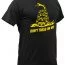 Футболка черная с Гадсденовским флагом Rothco Don't Tread On Me Vintage T-Shirt Black 61060 - Футболка винтажная Rothco Don't Tread On Me Vintage T-Shirt Black 61060