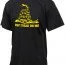 Футболка черная с Гадсденовским флагом Rothco Don't Tread On Me Vintage T-Shirt Black 61060 - Футболка винтажная Rothco Don't Tread On Me Vintage T-Shirt Black 61060