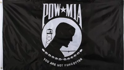 Флаг нейлоновый с эмблемой памяти о военнопленных Rothco Deluxe POW-MIA Flag (90 x 150 см) 1563, фото