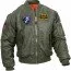 Куртка пилота зеленая с нашивками Rothco MA-1 Flight Jacket with Patches Sage Green 7240 - Куртка бомбер Rothco MA-1 Flight Jacket with Patches Sage Green 7240