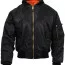 Куртка летная с трикотажным капюшоном черная Rothco Hooded MA-1 Flight Jacket 7400 - Куртка с трикотажным капюшоном черная Rothco Hooded MA-1 Flight Jacket 7400