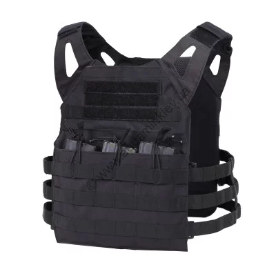 Черный облегченный бронепанельный носитель (плитконос) Rothco Lightweight Armor Plate Carrier Vest (LACV) Black 55891, фото