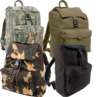 Винтажный хлопковый рюкзак для школы Rothco Canvas Daypack, фото