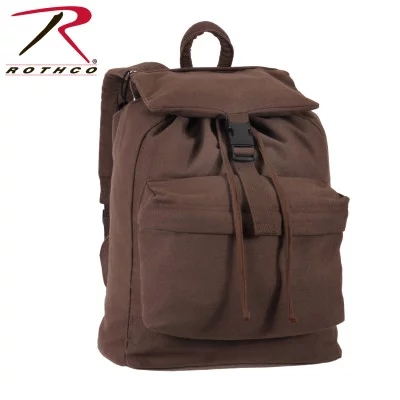 Винтажный хлопковый рюкзак для школы Rothco Canvas Daypack, фото