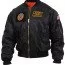 Куртка бомбер черная с нашивками Rothco MA-1 Flight Jacket with Patches Black 7250 - Куртка бомбер Rothco MA-1 Flight Jacket with Patches Black 7250