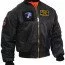 Куртка бомбер черная с нашивками Rothco MA-1 Flight Jacket with Patches Black 7250 - Куртка бомбер Rothco MA-1 Flight Jacket with Patches Black 7250