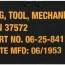Сумка механика черная с военным логотипом Rothco G.I. Type Zipper Pocket Mechanics Tool Bag With Military Stencil 9113 - 