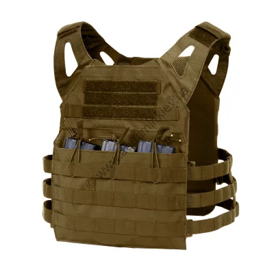 Койотовый облегченный бронепанельный носитель (плитконос) Rothco Lightweight Armor Plate Carrier Vest (LACV) Coyote Brown 55892, фото