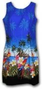 Pacific Legend Hawaiian Tank Dress 360-3468 Blue