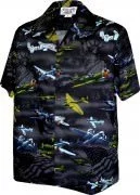 Men's Hawaiian Shirts Allover Prints 410-3820 Black