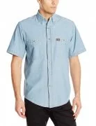 Wrangler Men's RIGGS Workwear® Chambray Work Shirt Light Blue