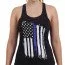 Майка Rothco Women Thin Blue Line Flag Racerback Tank Top 44770 - Майка женская с флагом США Rothco Women Thin Blue Line Flag Racerback Tank Top 44770