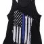 Майка Rothco Women Thin Blue Line Flag Racerback Tank Top 44770 - Майка женская с флагом США Rothco Women Thin Blue Line Flag Racerback Tank Top 44770