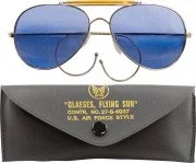 Rothco Aviator Air Force Style Sunglasses Blue Lenses 10200