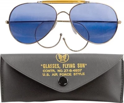 Очки пилота голубые линзы Rothco Aviator Air Force Style Sunglasses Blue Lenses 10200, фото