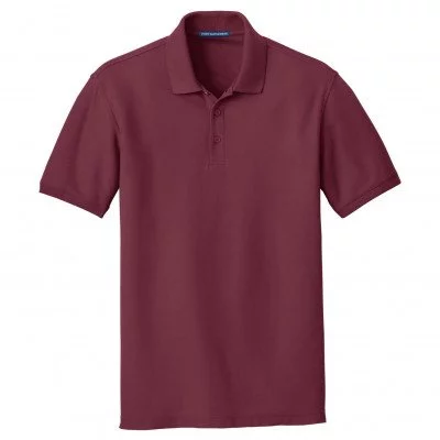 Футболка поло бордовая Port Authority Core Classic Pique Polo Burgundy, фото