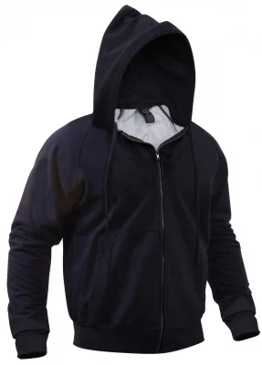 Утепленная темно-синяя толстовка Rothco Thermal Lined Hooded Sweatshirt Navy Blue 6260, фото
