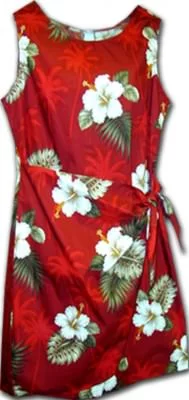 Гавайский сарафан саронг Pacific Legend Hawaiian Sarong Dress - 313-2798 Red, фото