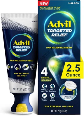 Обезболивающий крем с массажным аппликатором Advil Targeted Relief, фото