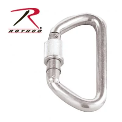 Карабин Locking D Carabiner Silver, фото