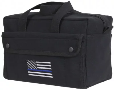 Сумка механика для инструментов черная  с тонкой синей полосой Rothco Thin Blue Line Mechanic Tool Bag Black 9101, фото