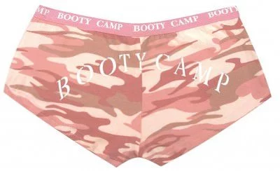 Женские трусики Rothco Women's Booty Shorts Baby Pink Camo w/ "Booty Camp" - 3976, фото