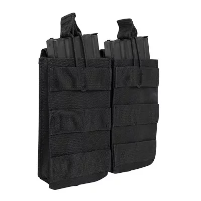 Черный подсумок для двух магазинов M16/AK47 Rothco MOLLE Open Top Double Mag Pouch Black 31005, фото