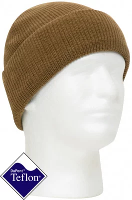 Койотовая акриловая шапка с тефлоновой мембраной Rothco Wind and Waterproof Insulated Acrylic Watch Cap Coyote Brown 3585, фото