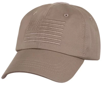 Бейсболка тактическая хаки c флагом США Rothco Tactical Operator Cap With US Flag Khaki 4629, фото