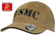 Rothco Deluxe Vintage USMC Embroidered Low Pro Cap Coyote Brown 3864